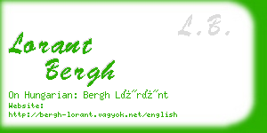 lorant bergh business card